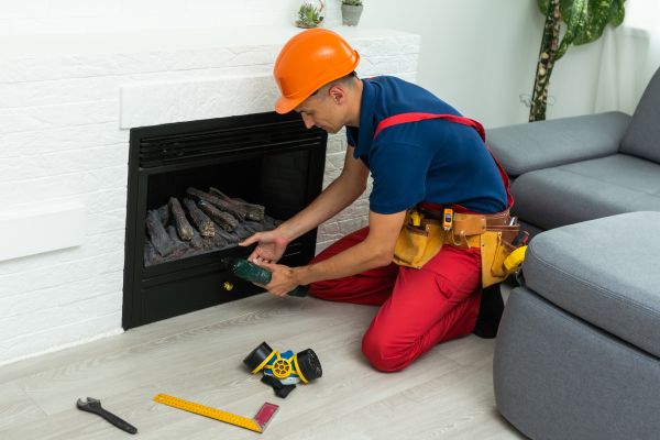 Brick Fireplace Installation